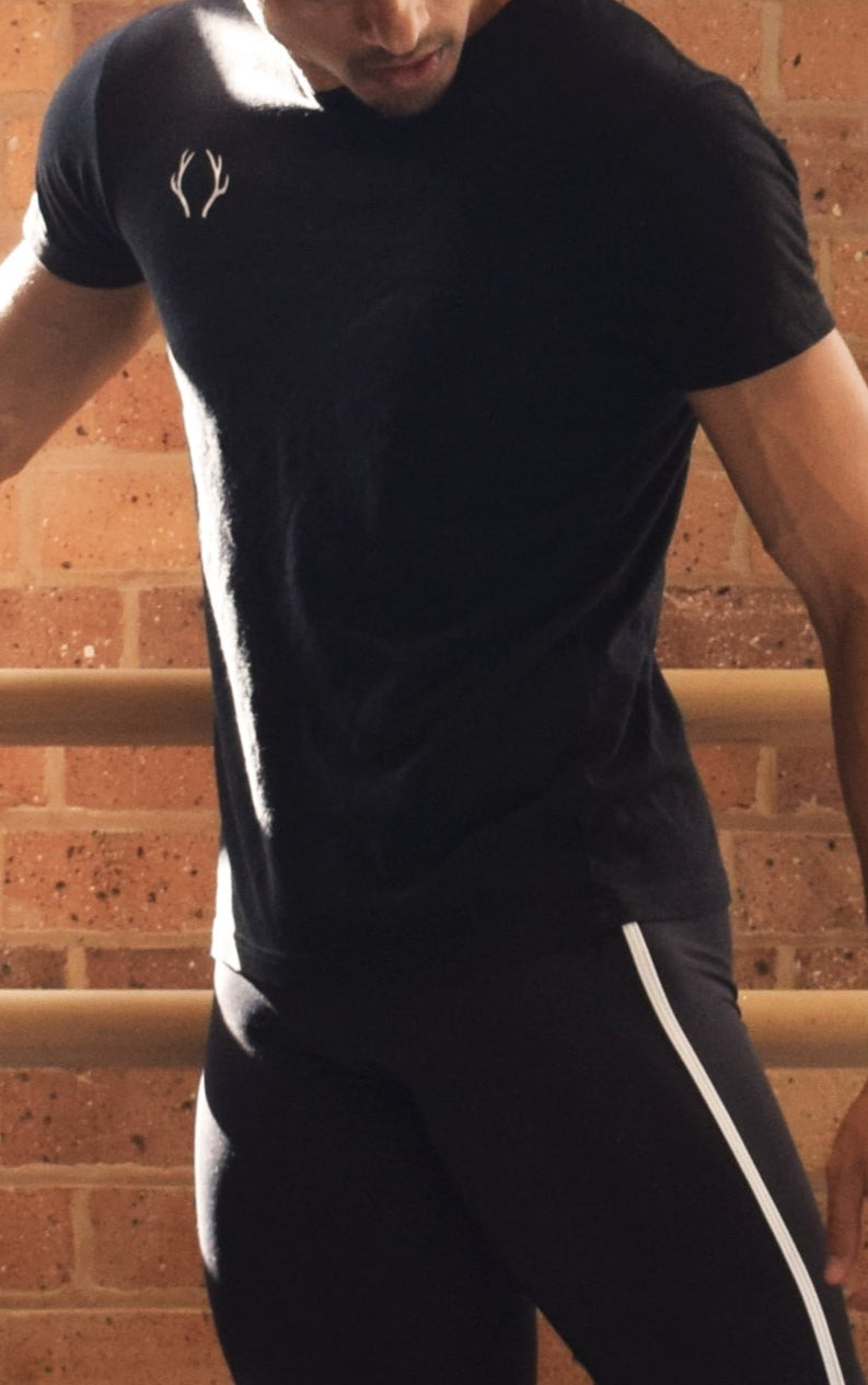 Gents, Mens Black T-shirt for ballet